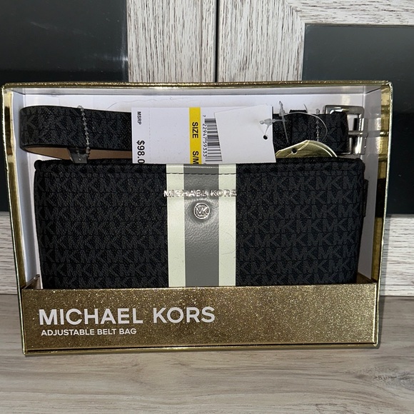 Michael Kors Dark Black Logo Belt Bag - Picture 2 of 2